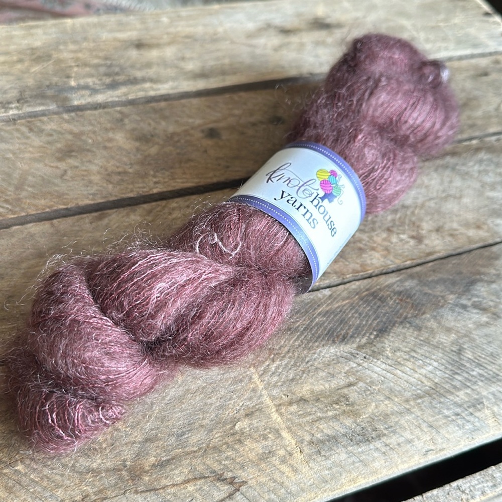Luxury hand dyed mohair lace from Knothouse Yarns